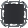 Переключатель кнопочный одноклавишный Legrand Inspiria для скрытого монтажа, цвет "Антрацит", номинальный ток 6 А, напряжение ~250В