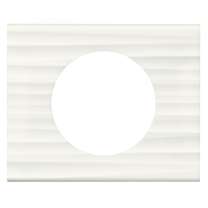 069011  Рамка 1-я, corian белый рельеф, универсальная Celiane Legrand