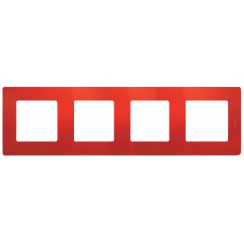 Рамка 4-я, красный, универсальная Etika