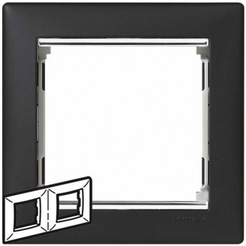 L770392 Рамка 2п гор Ноктюрн/Сереб Valena 