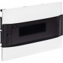 Пластиковый щиток Legrand Practibox S для встраиваемого монтажа, цвет двери "Дымчатый", 1X12