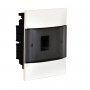 Пластиковый щиток Legrand Practibox S для встраиваемого монтажа (в полые стены), цвет двери дымчатый, 1X4